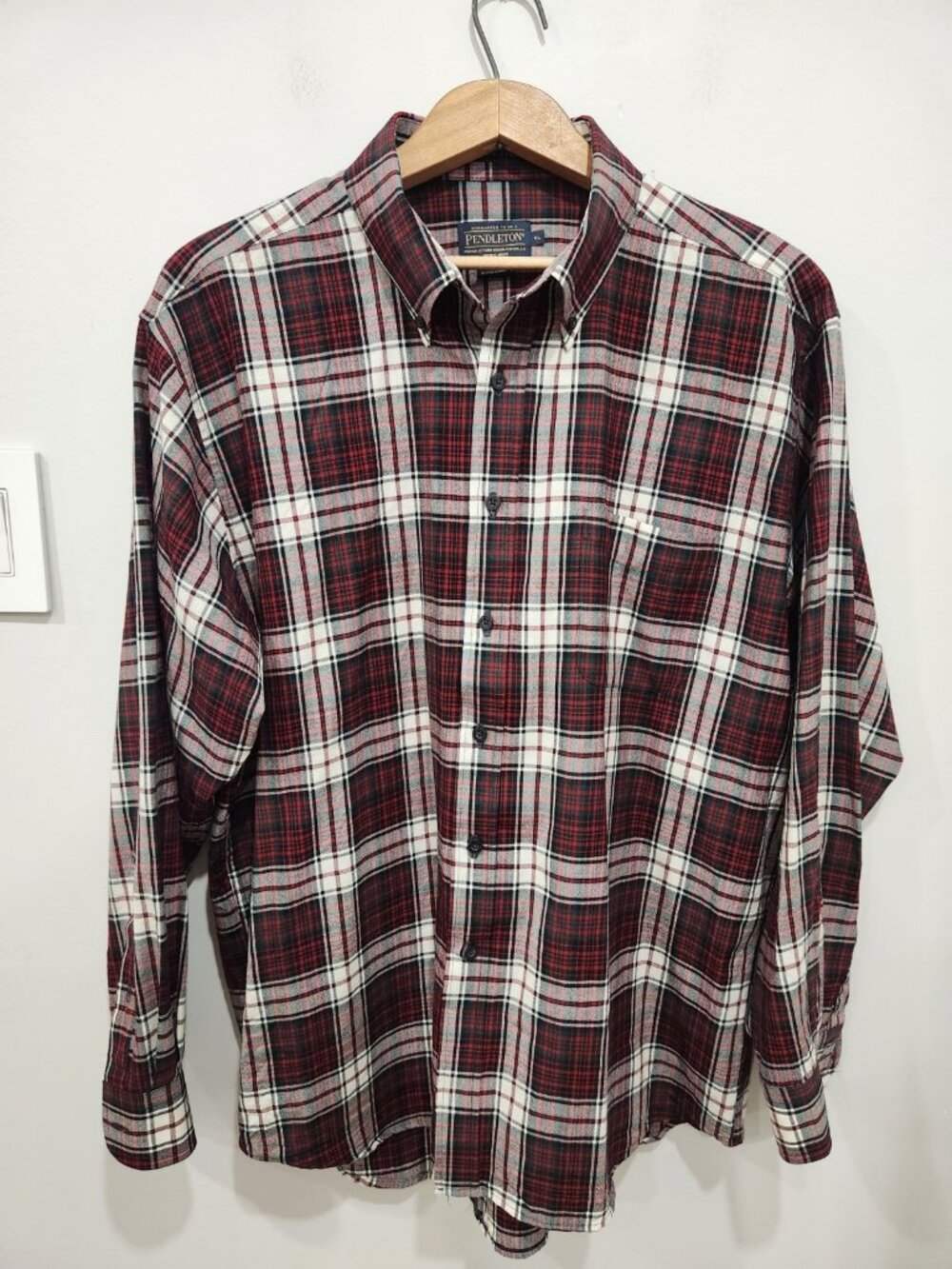 Pendleton Sir Pendleton Shirt Mens XL Red MacDonald Tartan Wool Button Down NWOT